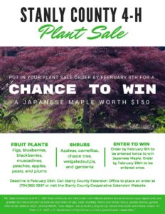 Cover photo for 4-H Plant Sale 2018...Win a $150 Japanese Maple!