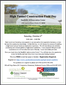High Tunnel Workshop Flyer