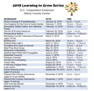 Cover photo for 2019 Learning to Grow Series