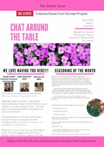 Cover photo for Chat Around the Table Newsletter - Easter Issue 2021