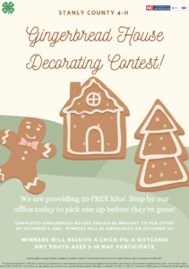 Cover photo for 4-H Gingerbread House Decorating Contest!