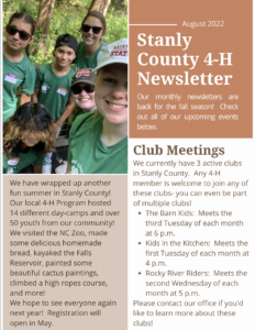 Stanley County 4-H Newsletter