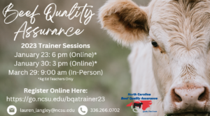 Cover photo for Beef Quality Assurance - 2023 Trainer Series
