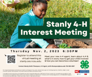 Cover photo for Stanly County 4-H Interest Meeting