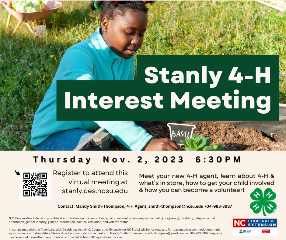 Stanly 4-H Interest Meeting