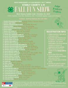 Cover photo for Stanly 4-H Announces Inaugural Fall Fun Show